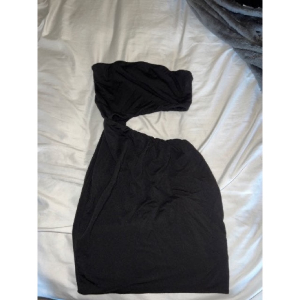Strapless Black Mini Dress